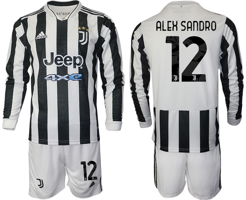 Men 2021-2022 Club Juventus home white Long Sleeve #12 Adidas Soccer Jersey->juventus jersey->Soccer Club Jersey